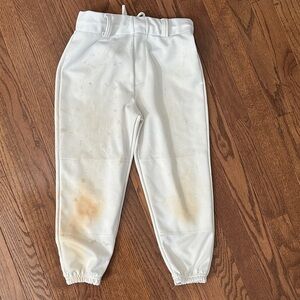 Easton White Kids Baseball Sweatpants with Elastic bottoms